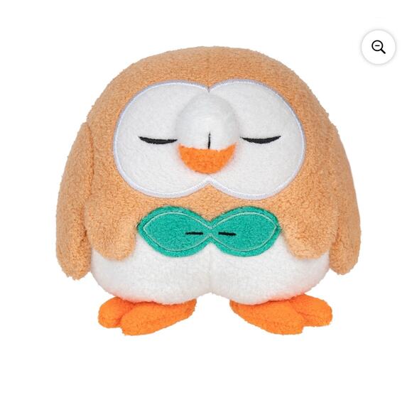 Pokémon 5" Sleeping Plush Rowlet New with Tags - Picture 1 of 3